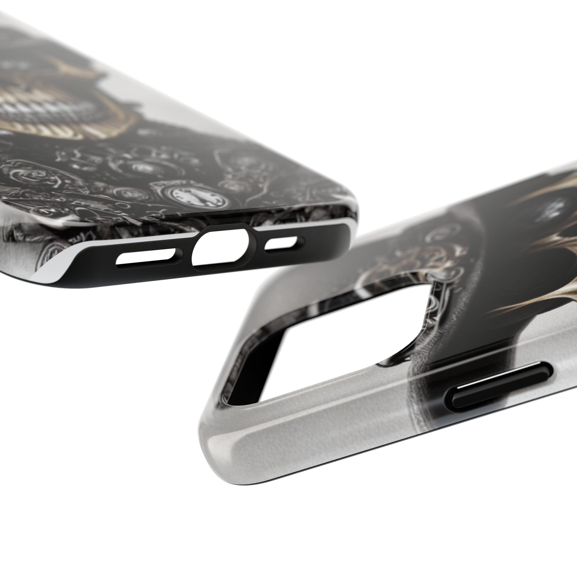 Steampunk Skull: iPhone Tough Case Design - Wireless Charging - Superior Protection - Original Designs by TheGlassyLass.com