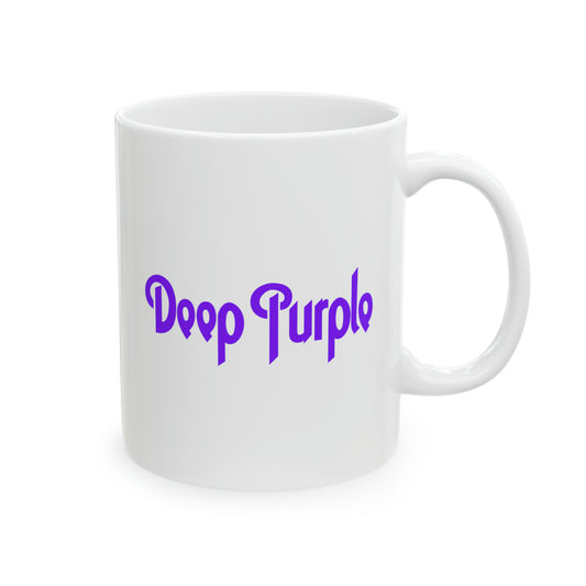 Deep Purple Coffee Mug - Double Sided White Ceramic 11oz by TheGlassyLass.com