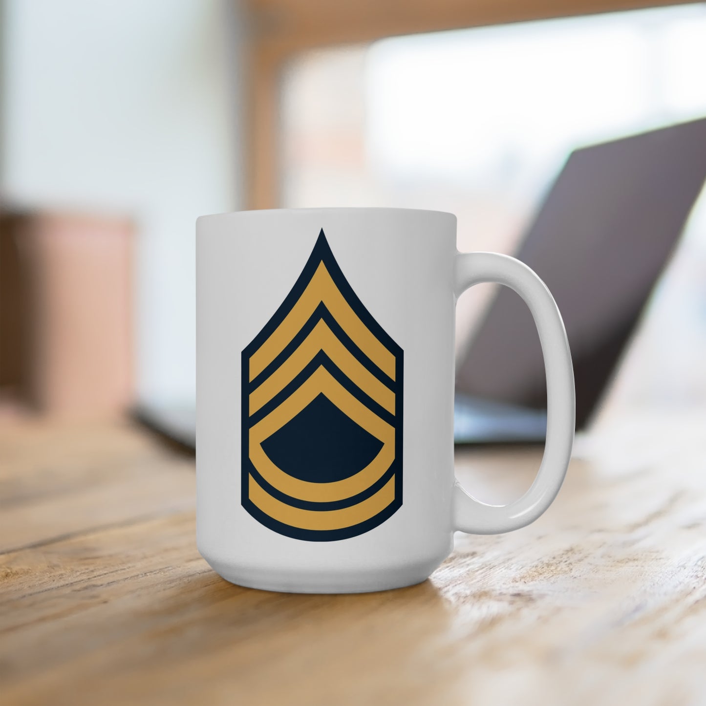 US Army Sergeant 1st Class Coffee Mug - Double Sided Print White Ceramic 15oz by TheGlassyLass.com