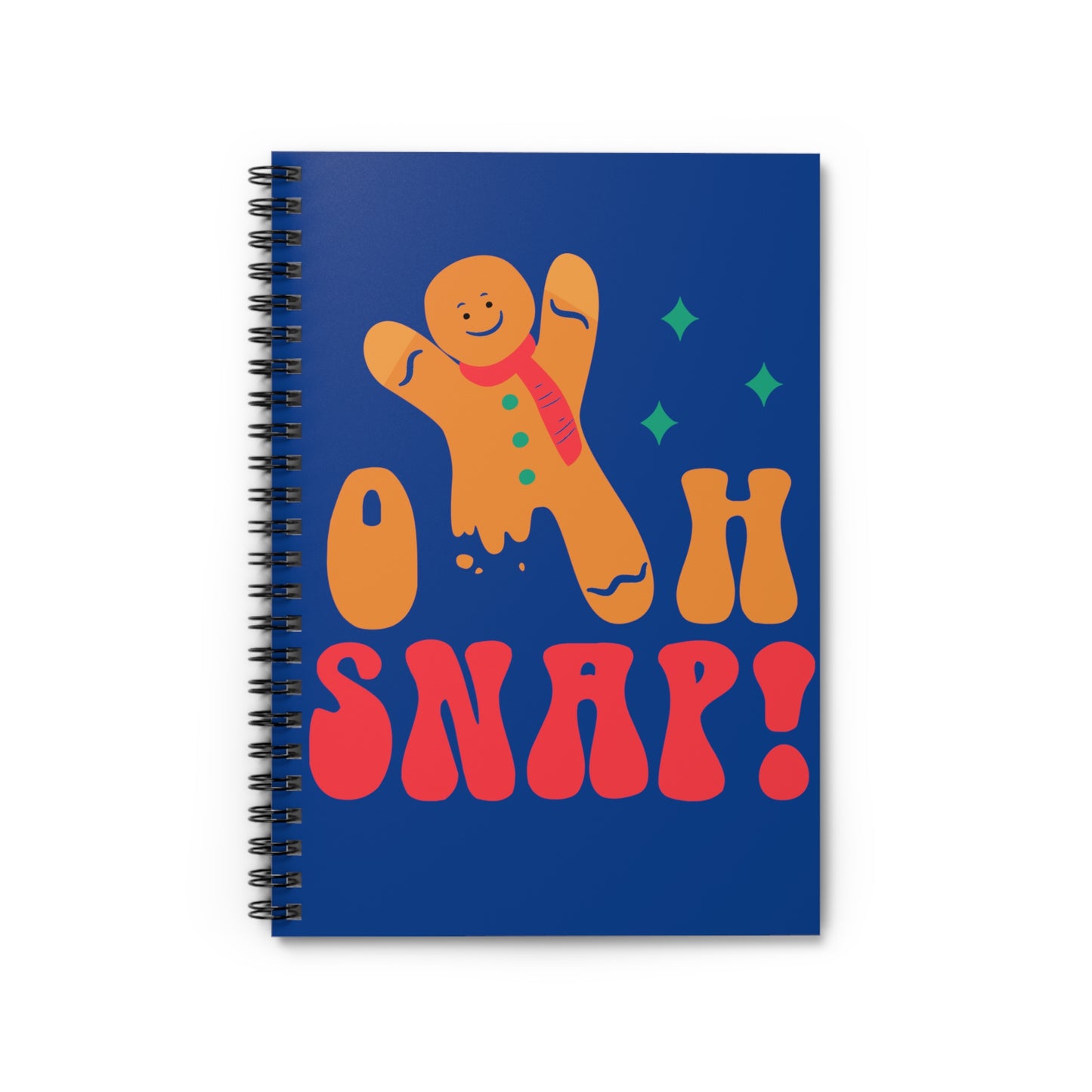 Oh SNAP Christmas Gingerbread Man: Spiral Notebook - Log Books - Journals - Diaries - and More Custom Printed by TheGlassyLass