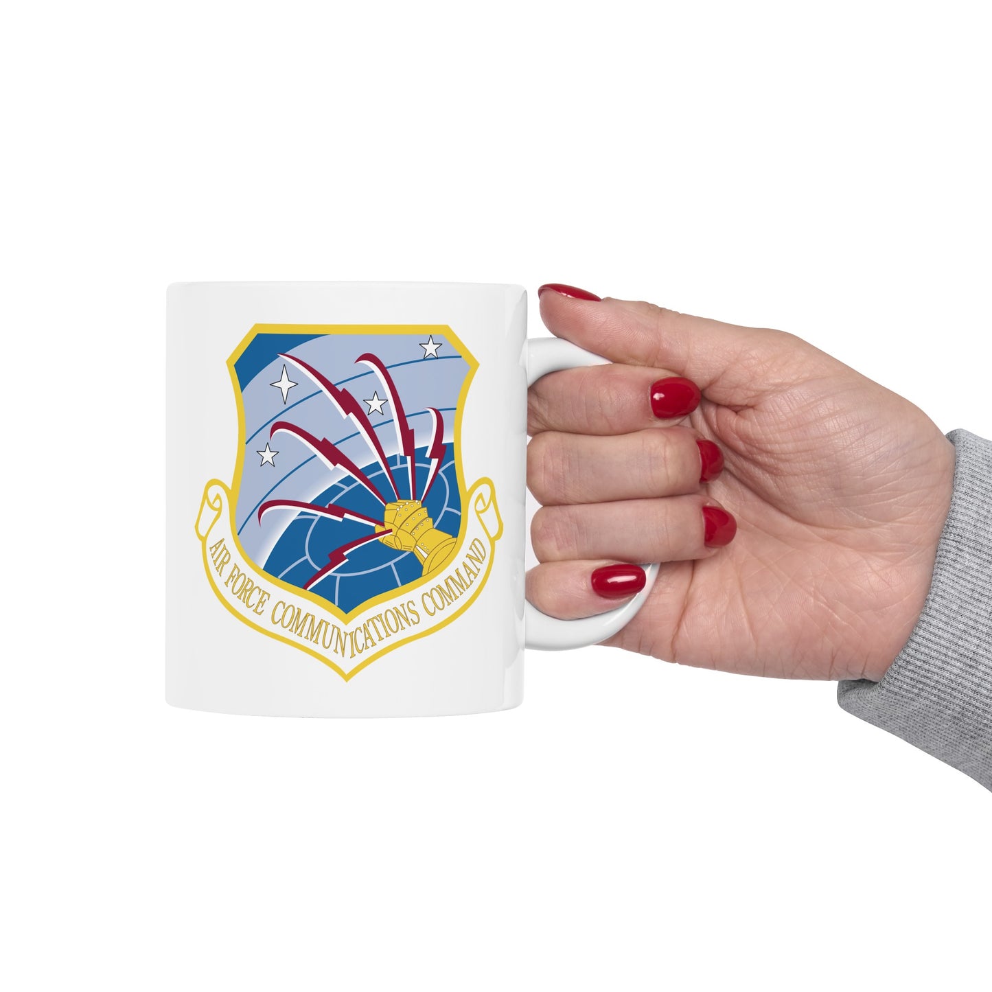 Air Force Communications Command - Double Sided White Ceramic Coffee Mug 11oz by TheGlassyLass.com