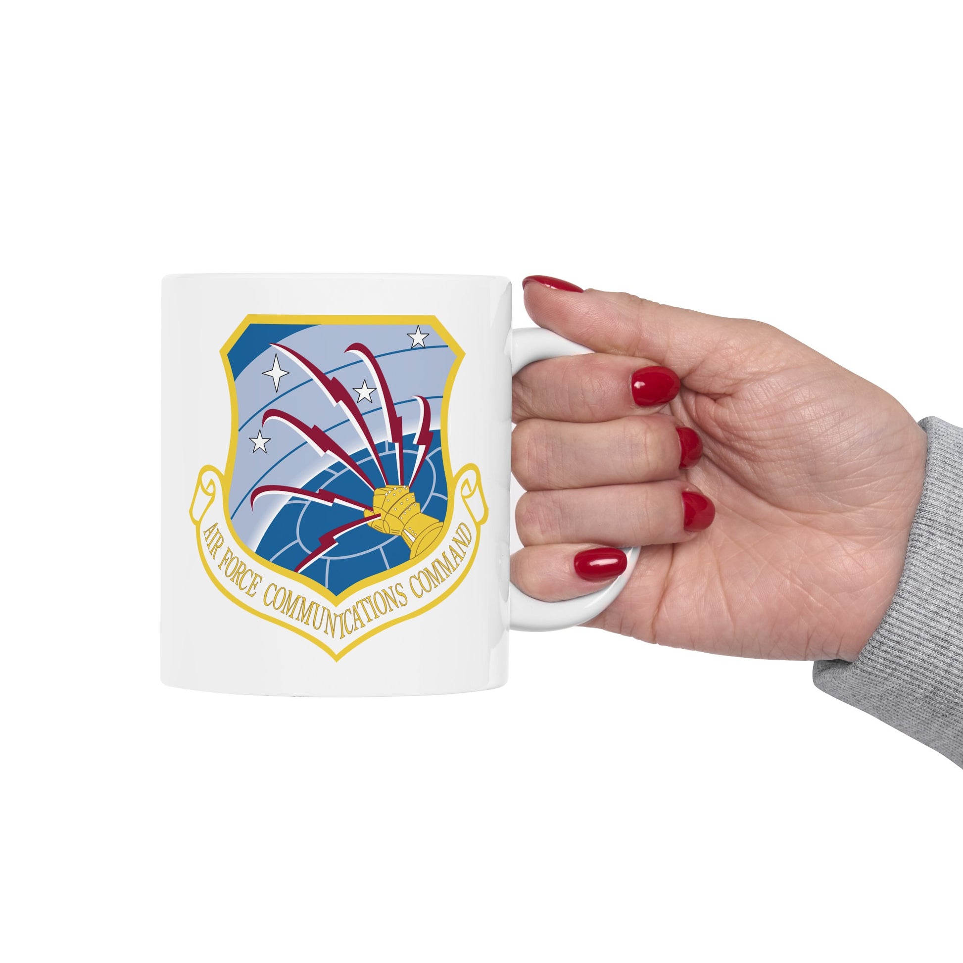Air Force Communications Command - Double Sided White Ceramic Coffee Mug 11oz by TheGlassyLass.com