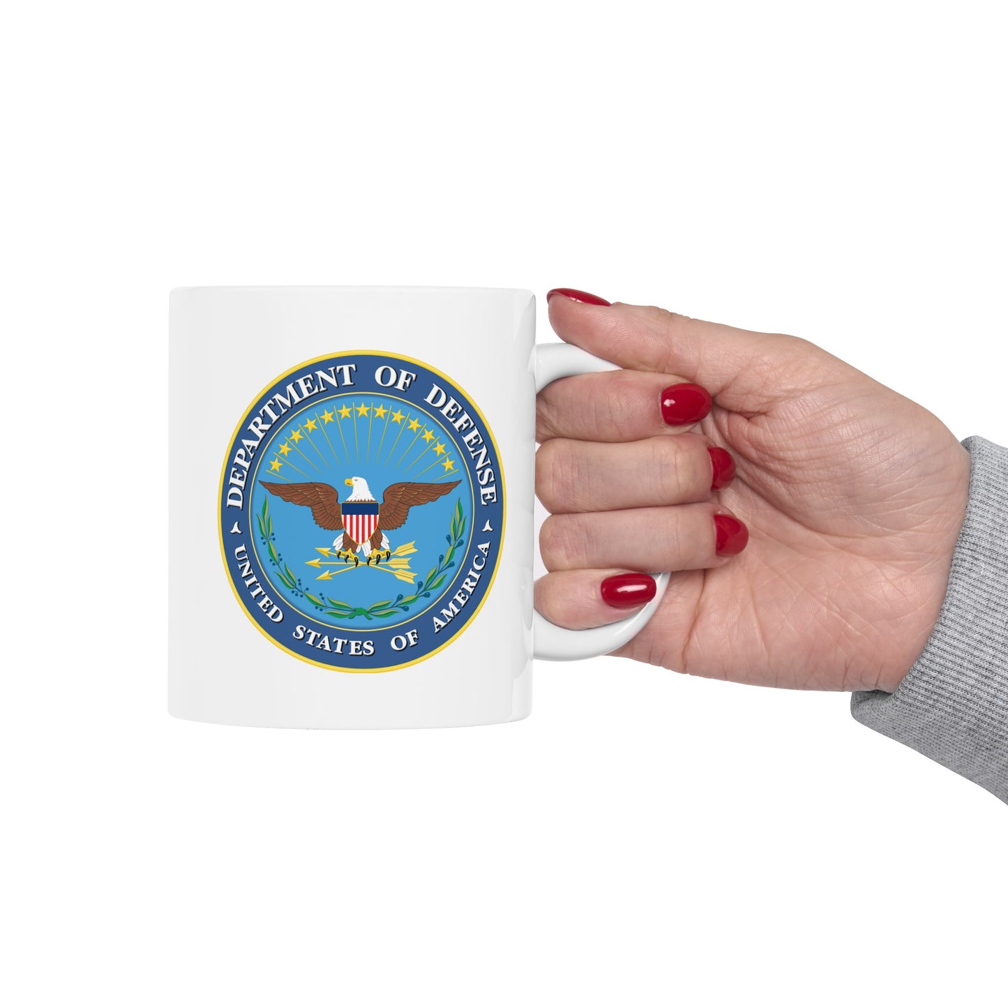 Department of Defense Coffee Mug - Double Sided White Ceramic 11oz by TheGlassyLass