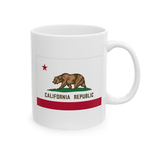 California State Flag - Double Sided White Ceramic Coffee Mug 11oz by TheGlassyLass.com