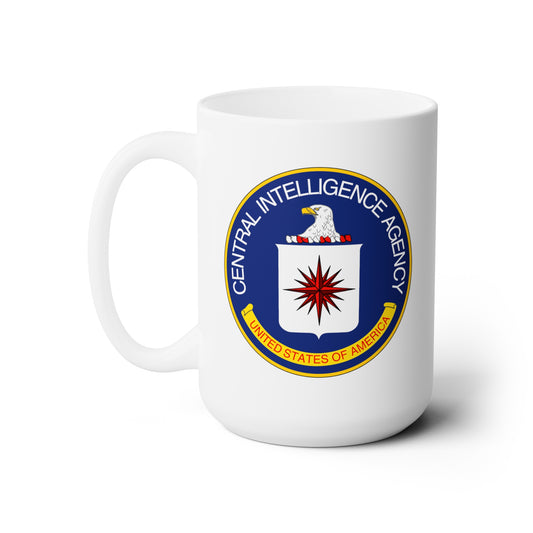 CIA Logo Coffee Mug - Double Sided White Ceramic 15oz by TheGlassyLass.com