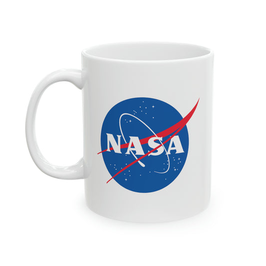 NASA Seal Coffee Mug - Double Sided White Ceramic 11oz by TheGlassyLass.com