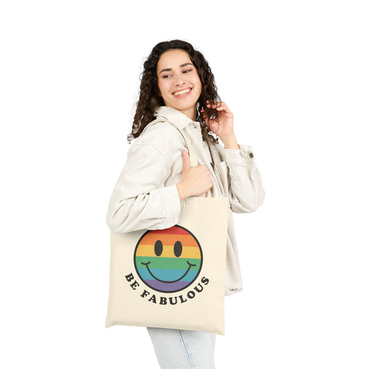 Be Fabulous Logo Tote Bag - Heavyweight 100% Cotton Canvas by TheGlassyLass.com