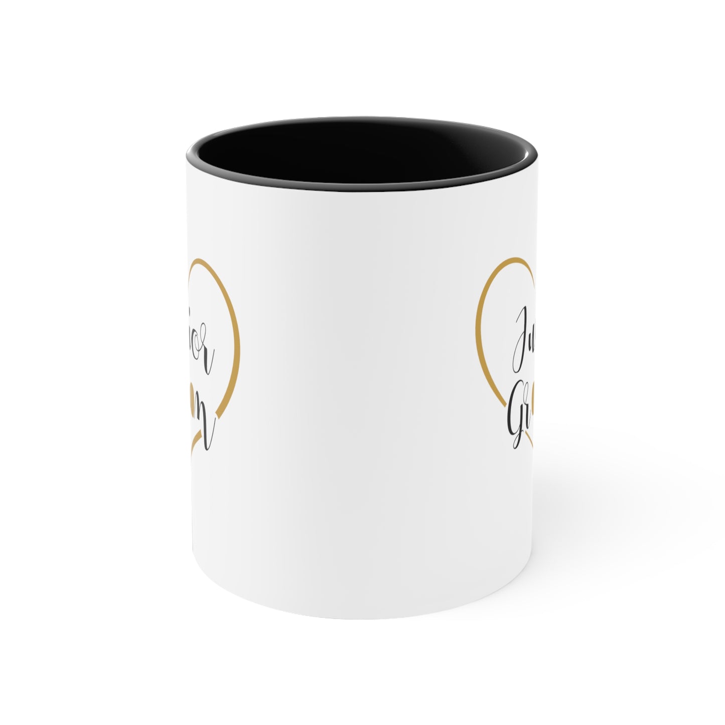 Junior Groom Cocoa Mug - Double Sided Black Accent Ceramic 11oz by TheGlassyLass.com