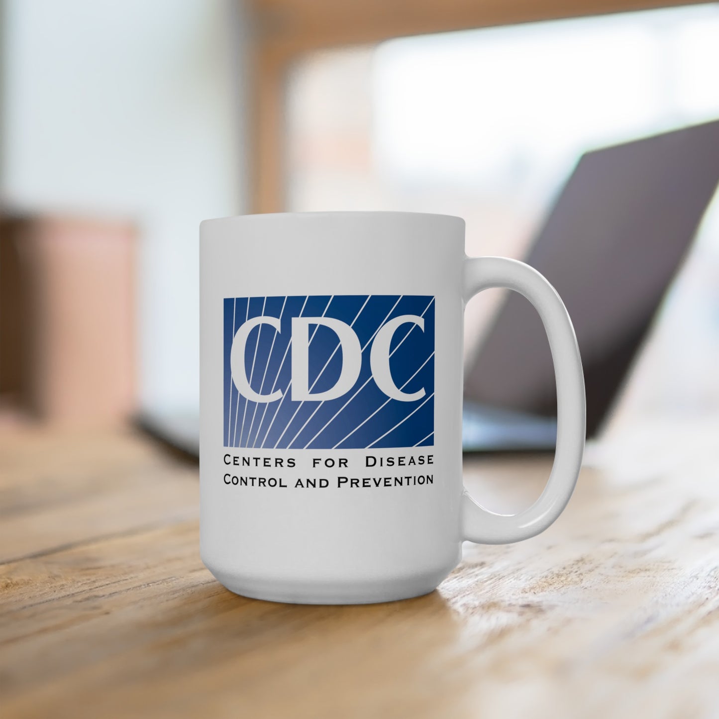 CDC Coffee Mug - Double Sided White Ceramic 15oz by TheGlassyLass.com