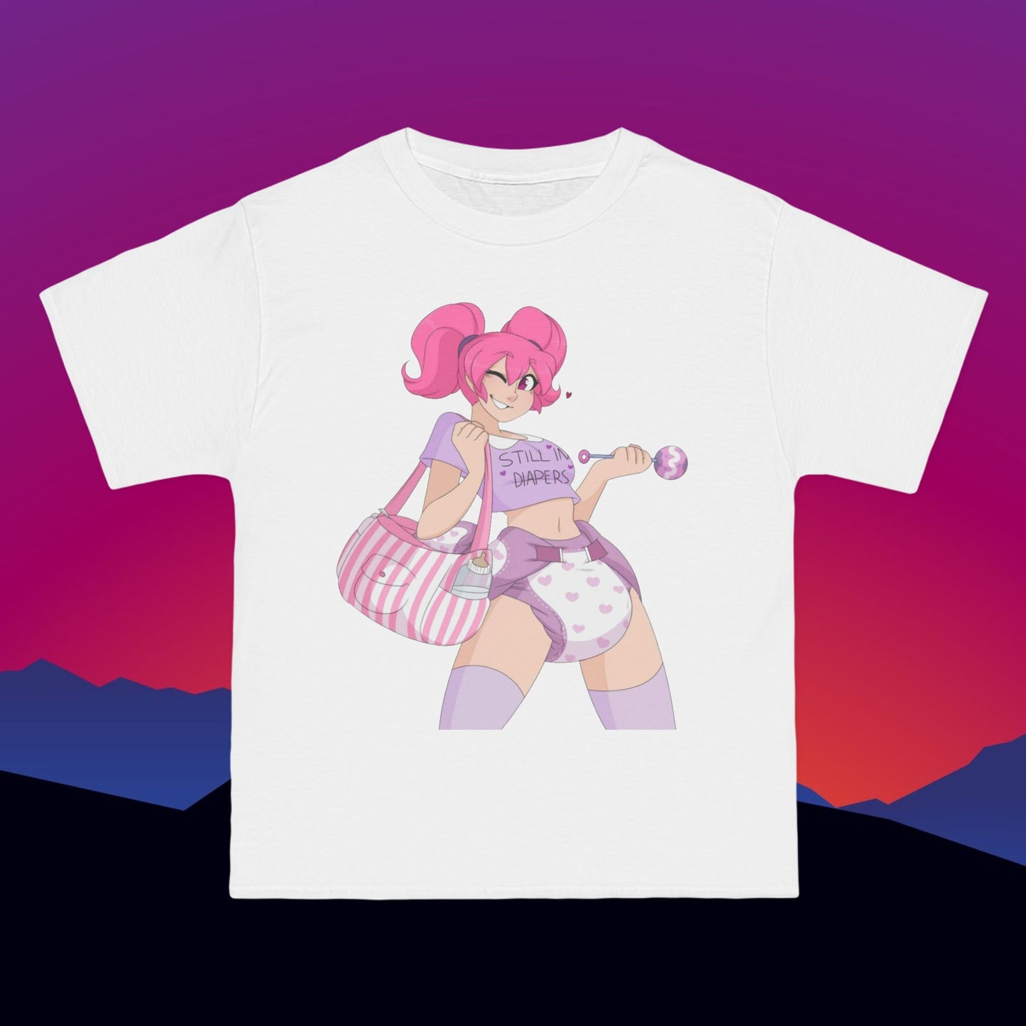 Still in Diapers T-Shirt: (Hanes Beefy-T 100% Preshrunk Cotton Custom Printed by TheGlassyLass.com