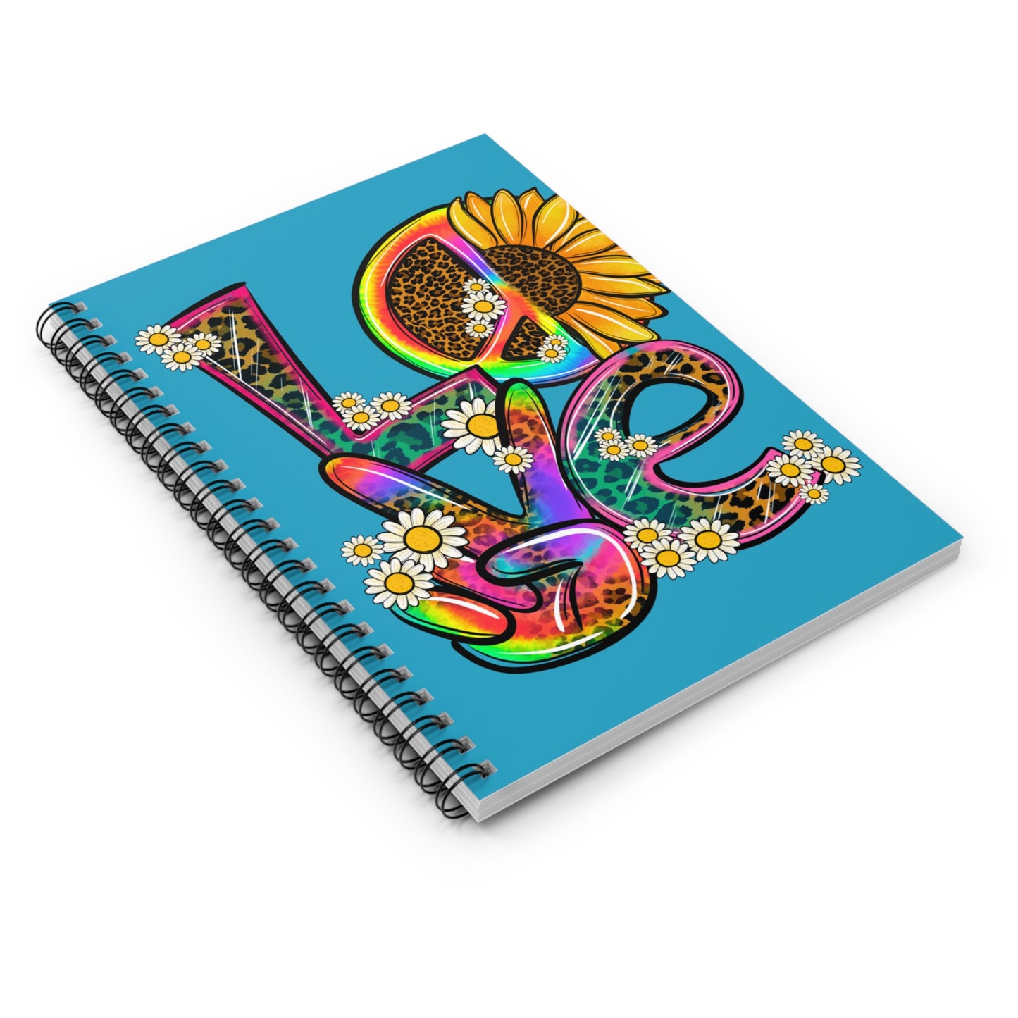 Psychedelic LOVE Flower: Spiral Notebook - Log Books - Journals - Diaries - and More Custom Printed by TheGlassyLass