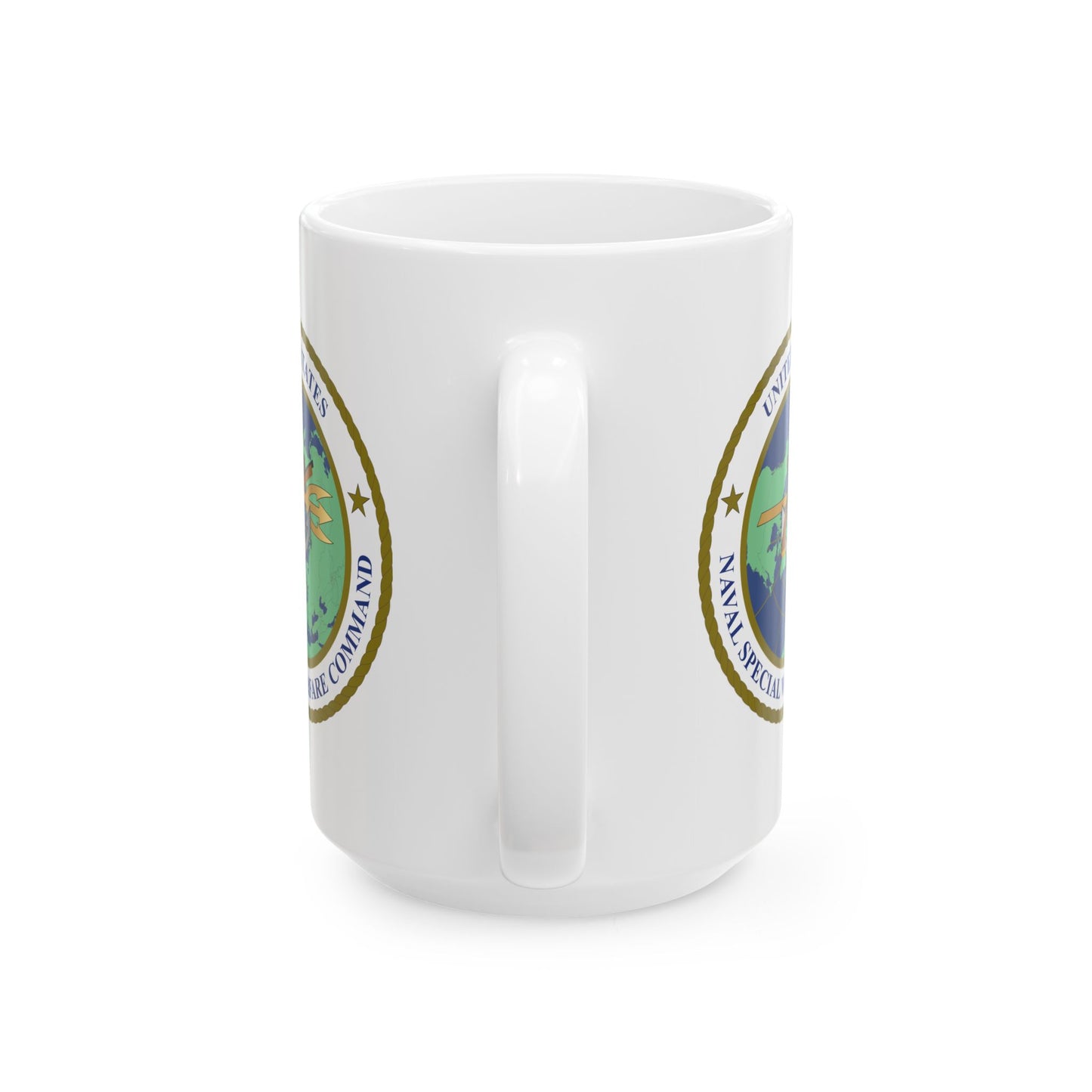 United States Naval Special Warfare Command Coffee Mug - Double Sided White Ceramic 15oz by TheGlassyLass.com