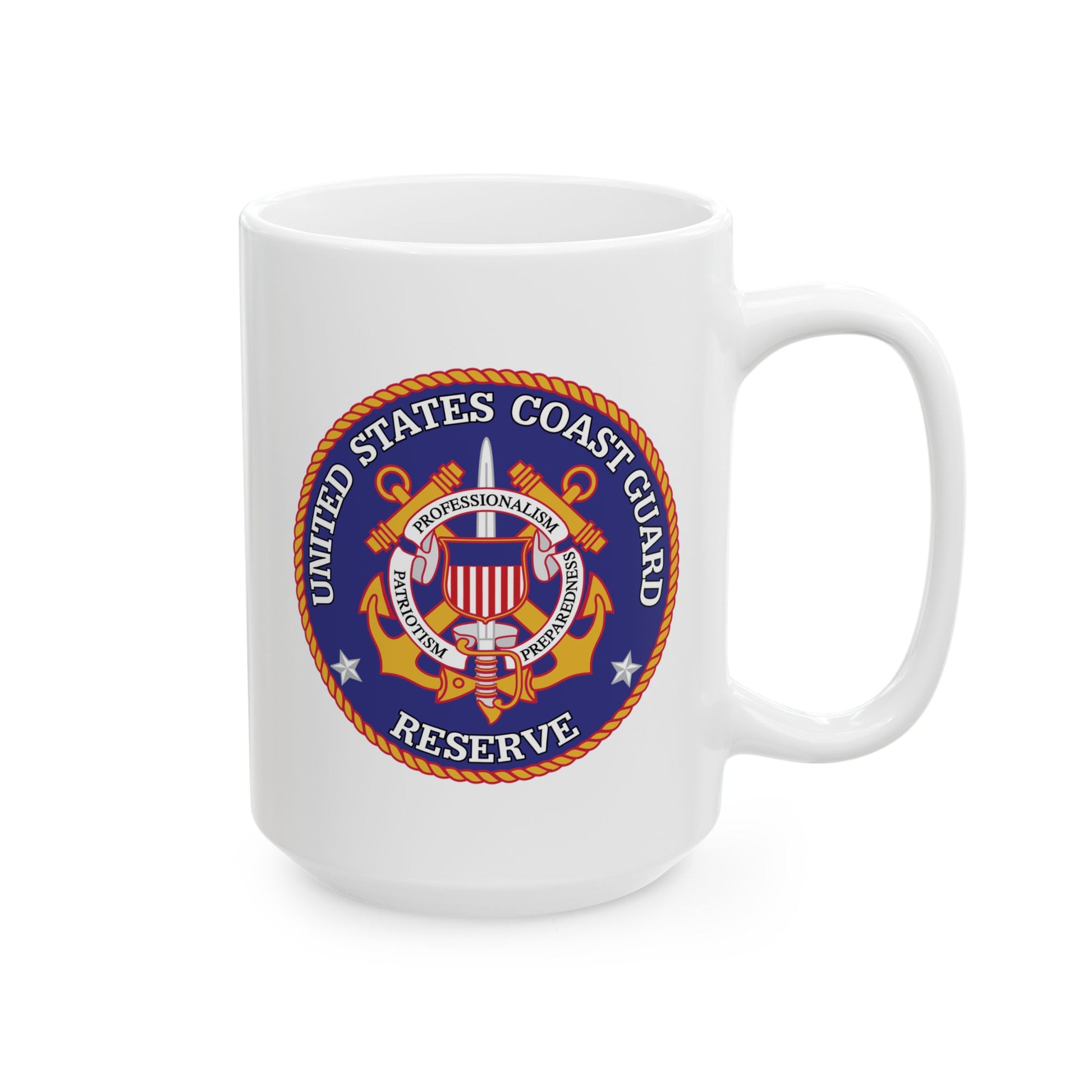 United States Coast Guard Reserve Seal Coffee Mug - Double Sided White Ceramic 15oz by TheGlassyLass.com