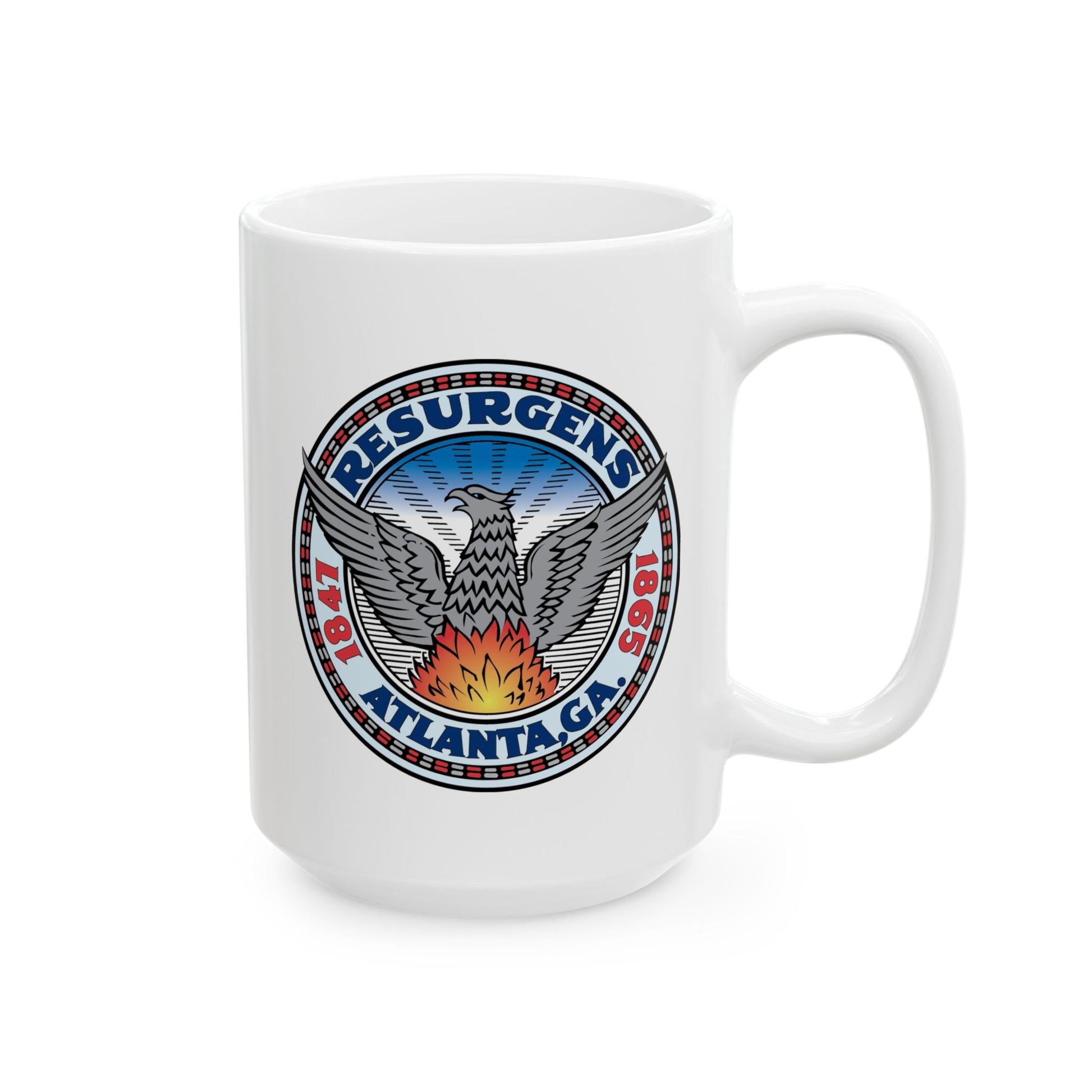 City of Atlanta Seal Coffee Mug - Double Sided Print, White Ceramic, 15oz by TheGlassyLass.com