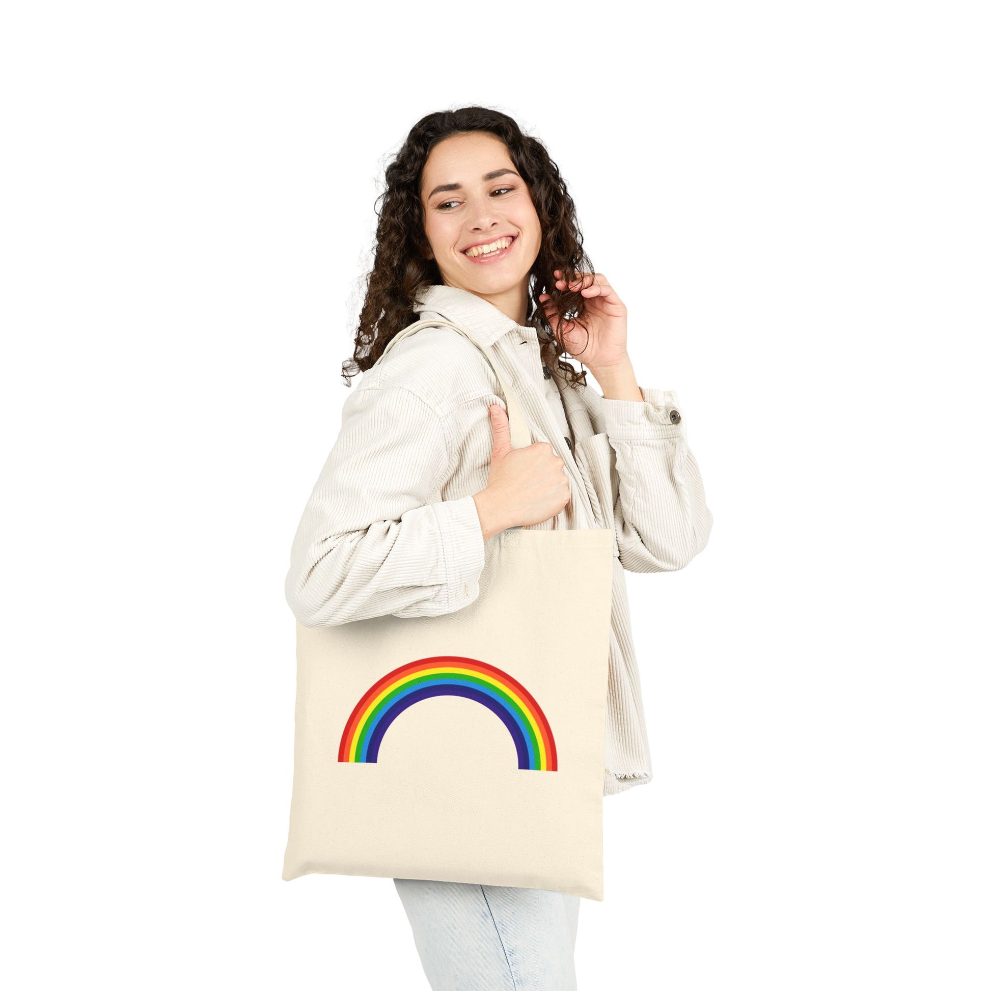 Over the Rainbow Logo Tote Bag - Heavyweight 100% Cotton Canvas by TheGlassyLass.com