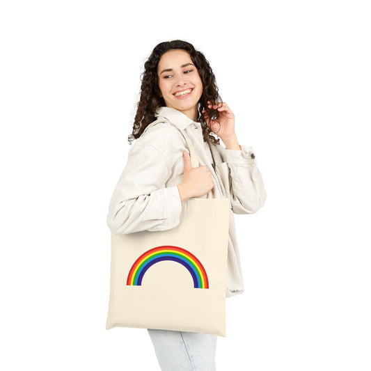 Over the Rainbow Logo Tote Bag - Heavyweight 100% Cotton Canvas by TheGlassyLass.com