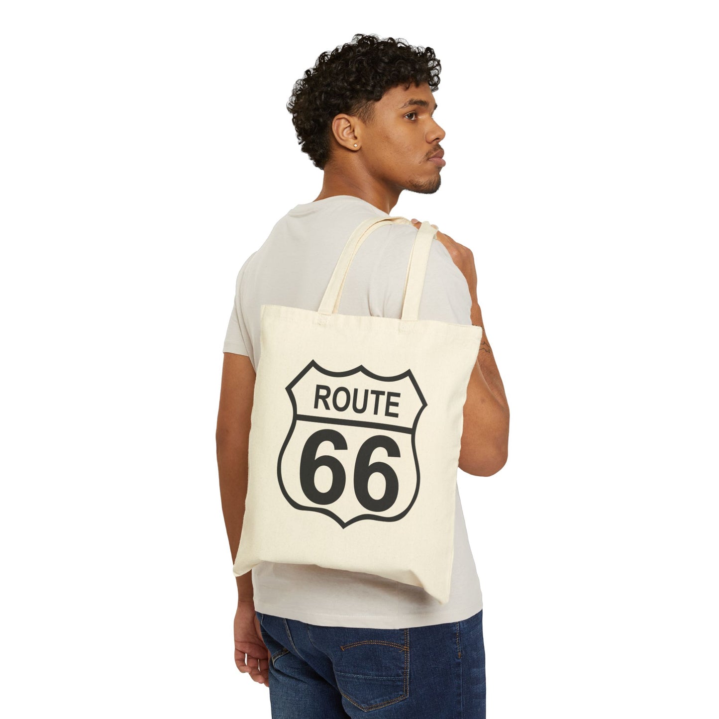 Historic Route 66 Tote Bag - Heavyweight 100% Cotton Canvas by TheGlassyLass.com
