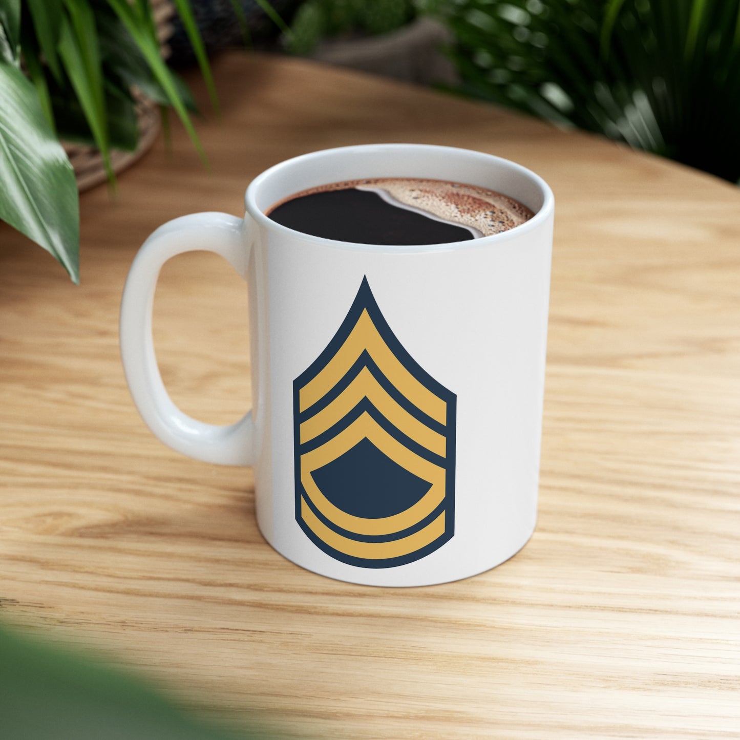 US Army Sergeant 1st Class Coffee Mug - Double Sided Print White Ceramic Mug 11oz by TheGlassyLass.com