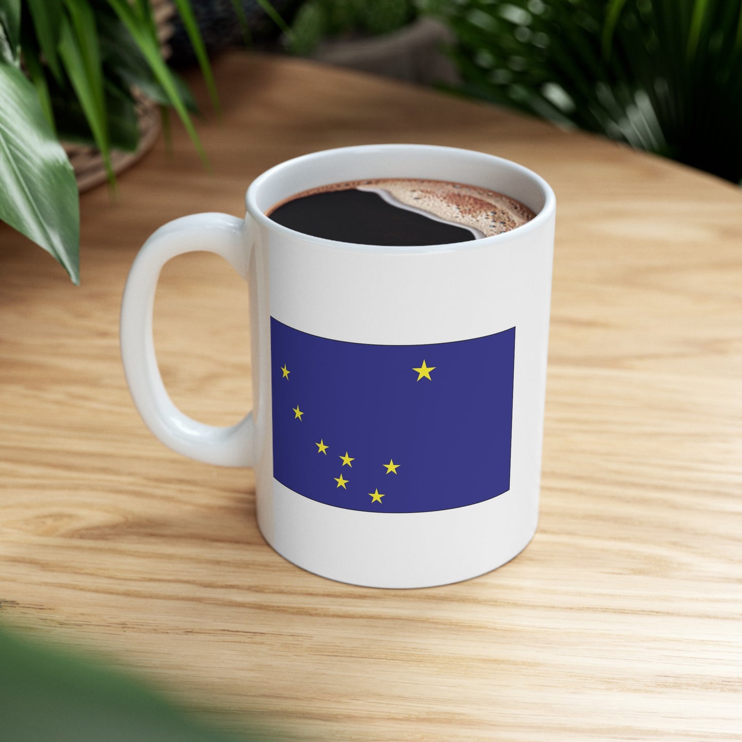 Alaska State Flag - Double Sided White Ceramic Coffee Mug 11oz by TheGlassyLass.com