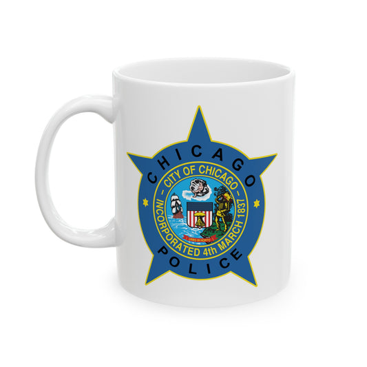 Chicago Police Department - Double Sided White Ceramic Coffee Mug 11oz by TheGlassyLass.com