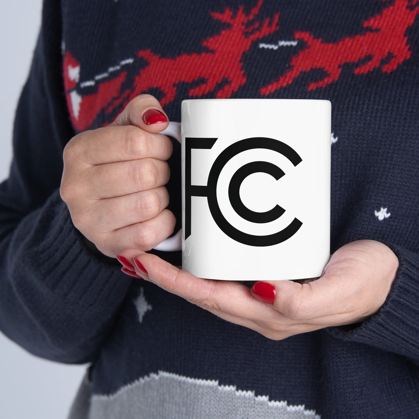 FCC Seal Coffee Mug - Double Sided White Ceramic 11oz by TheGlassyLass.com