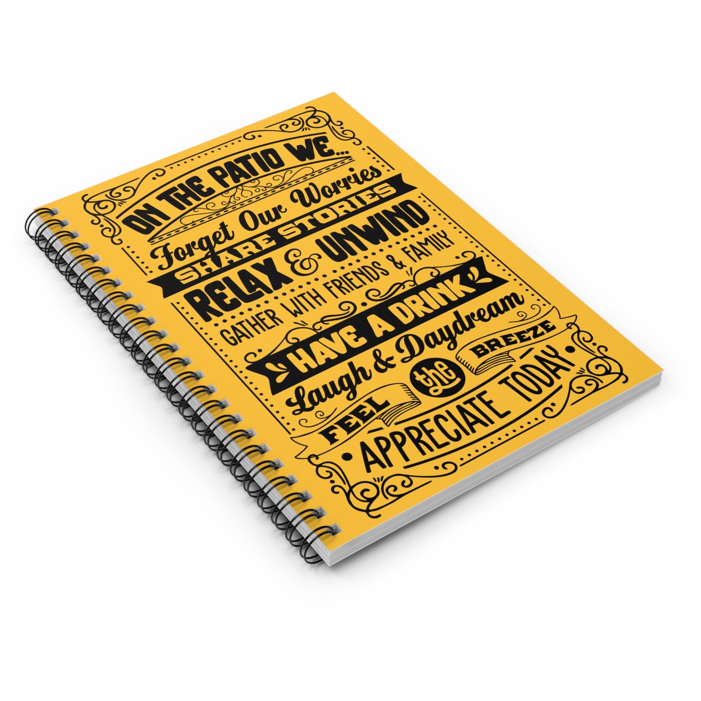 Patio Rules: Spiral Notebook - Log Books - Journals - Diaries - and More Custom Printed by TheGlassyLass.com