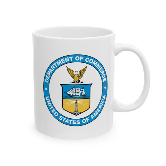 Department of Commerce Coffee Mug - Double Sided White Ceramic 11oz by TheGlassyLass.com