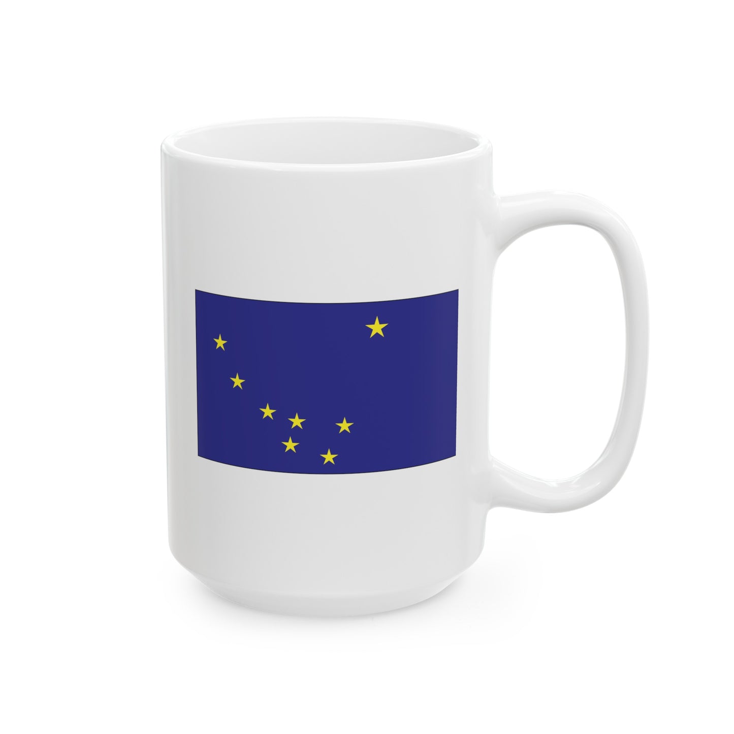 Alaska State Flag - Double Sided White Ceramic Coffee Mug 15oz by TheGlassyLass.com