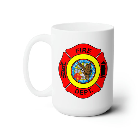 Denver Fire Department Coffee Mug - Double Sided White Ceramic 15oz by TheGlassyLass.com