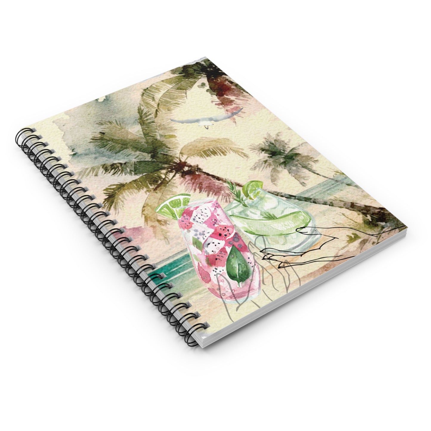 Watercolor Paradise: Spiral Notebook - Log Books - Journals - Diaries - and More Custom Printed by TheGlassyLass