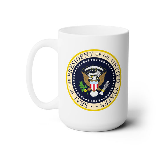 Presidential Seal Coffee Mug - Double Sided White Ceramic 15oz by TheGlassyLass.com