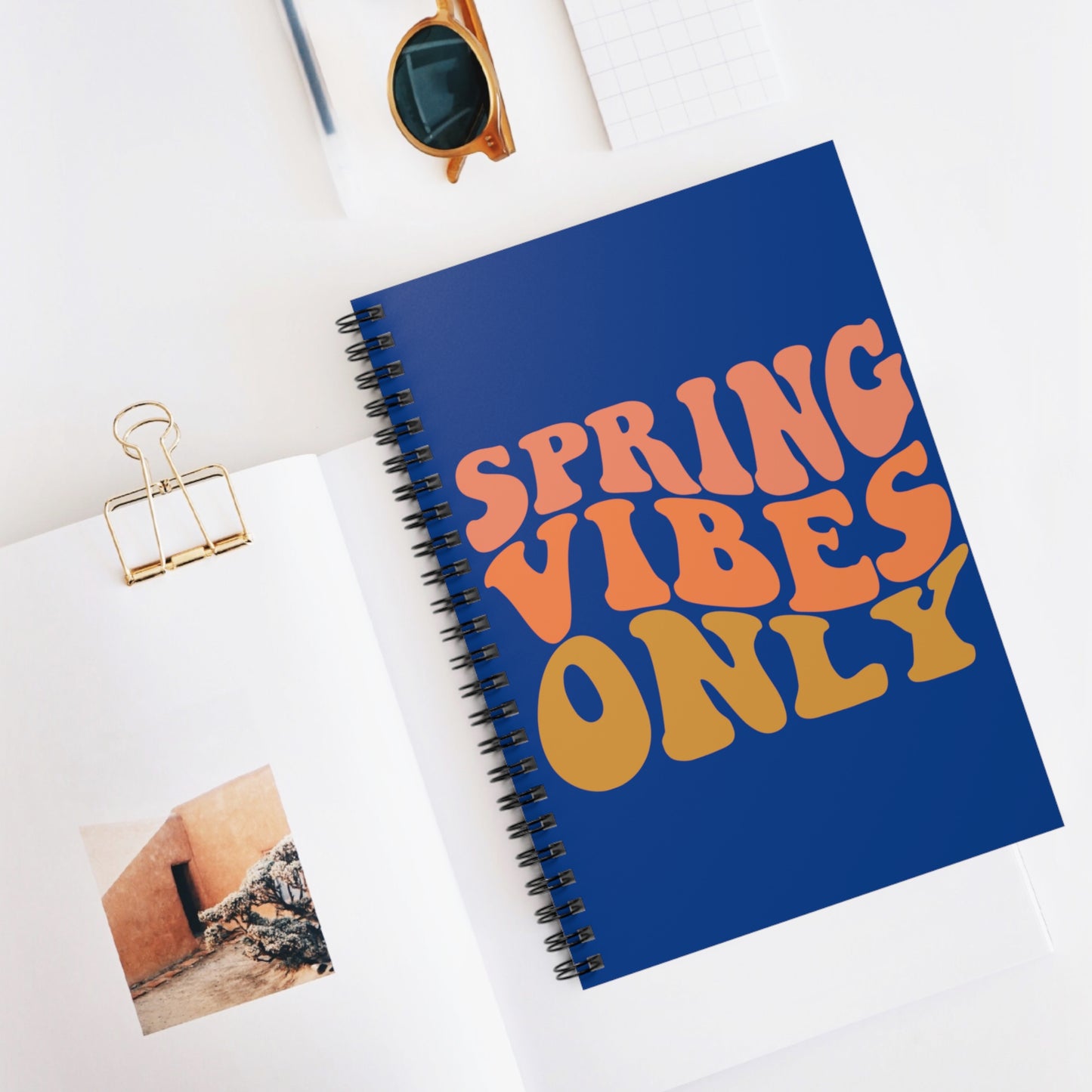 Spring Vibes Only: Spiral Notebook - Log Books - Journals - Diaries - and More Custom Printed by TheGlassyLass.com