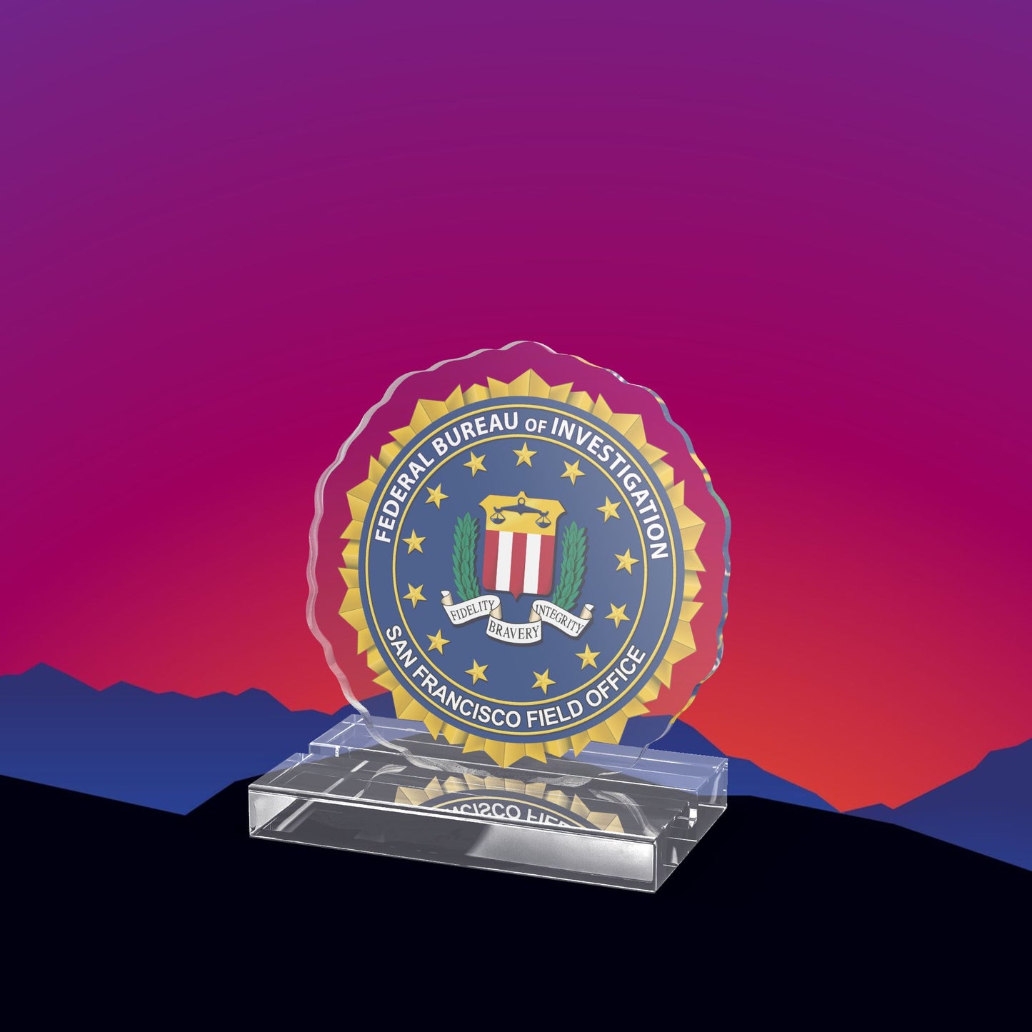 FBI San Francisco Field Office Acrylic Standee by TheGlassyLass.com