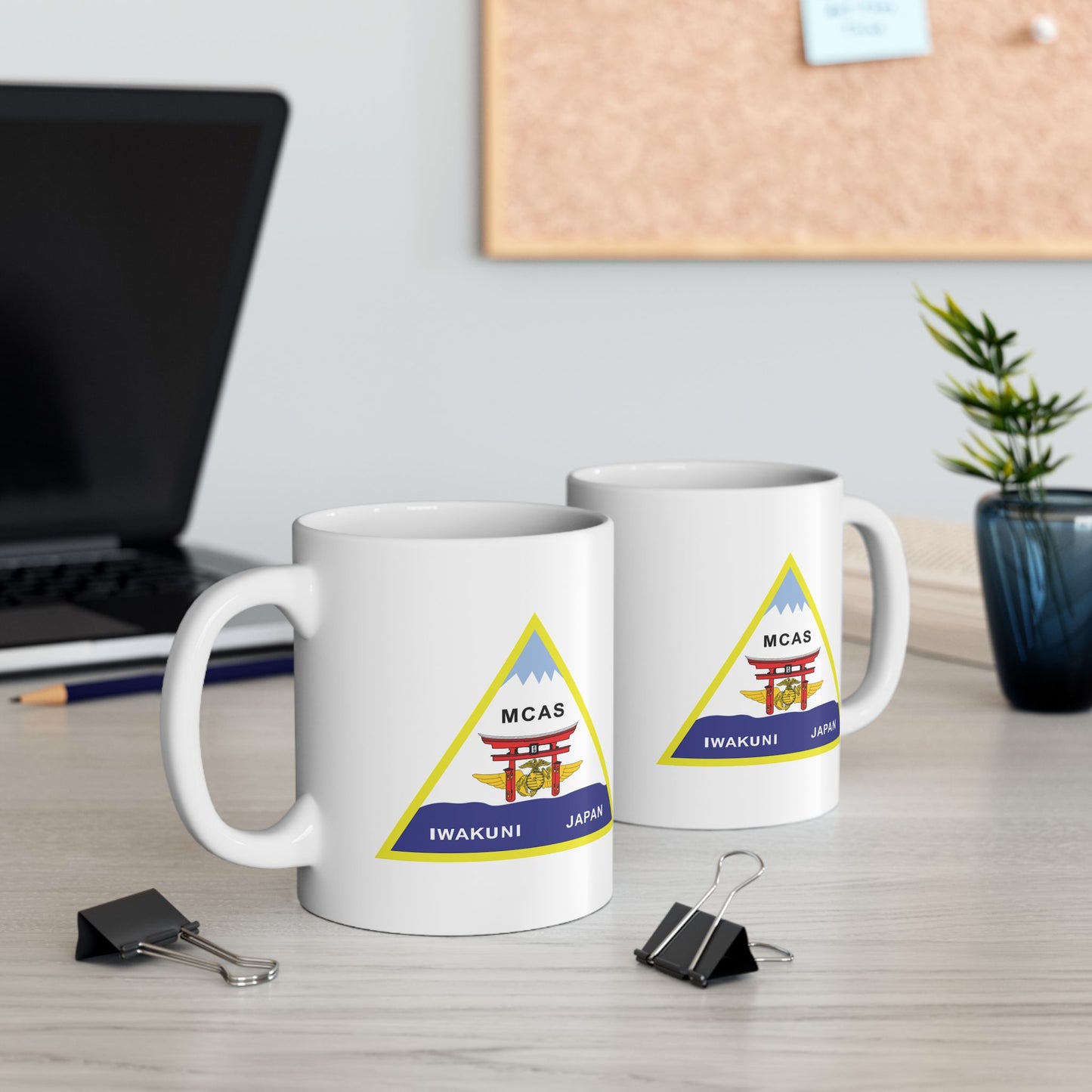 Marine Corps Air Station Iwakuni Japan Coffee Mug - Double Sided White Ceramic 11oz by TheGlassyLass.com