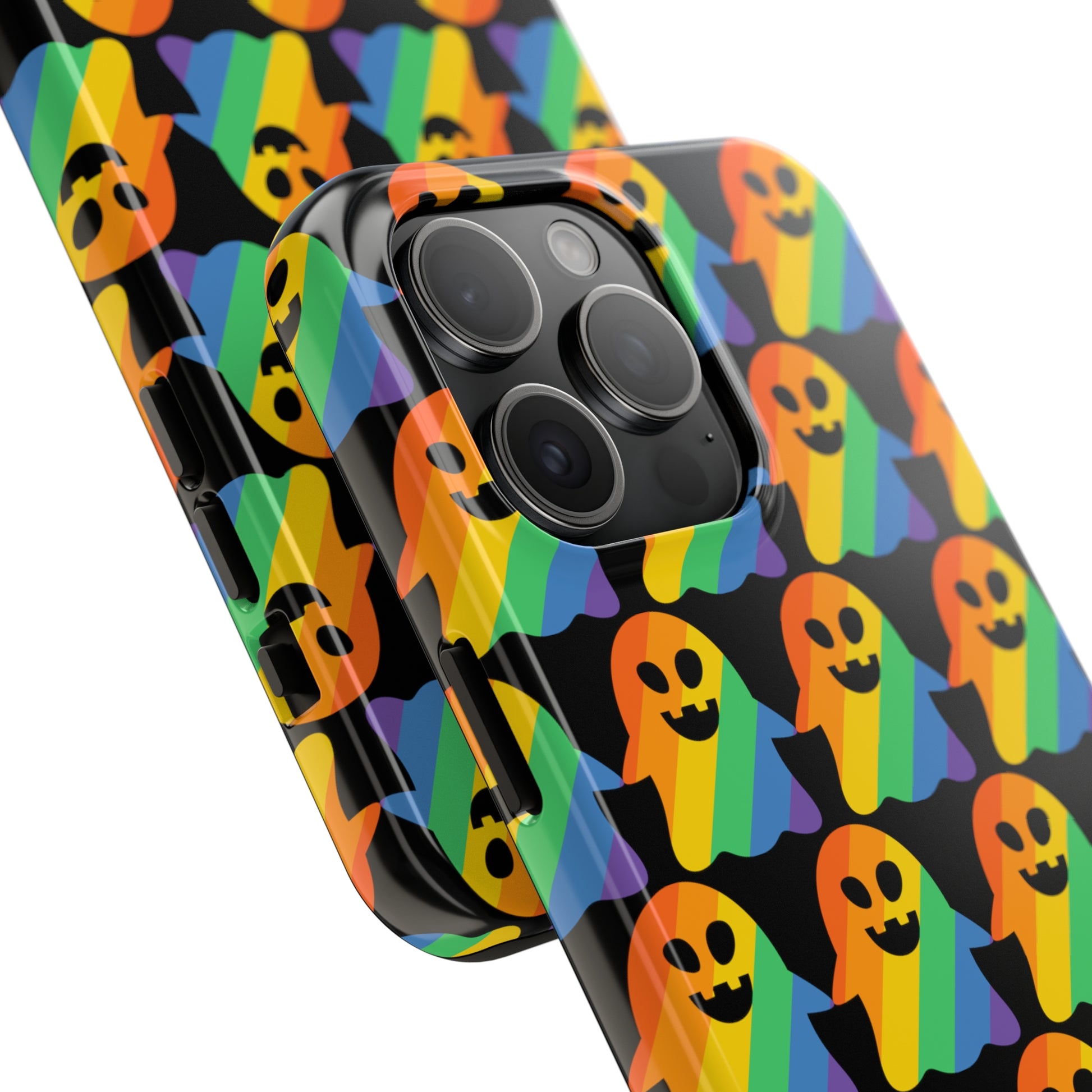Ghost of Rainbow Pride: iPhone Tough Case Design - Wireless Charging - Superior Protection - Original Designs by TheGlassyLass.com