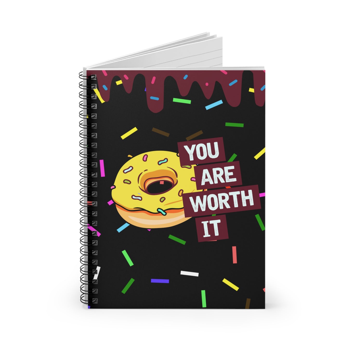 You are Worth it: Spiral Notebook - Log Books - Journals - Diaries - and More Custom Printed by TheGlassyLass