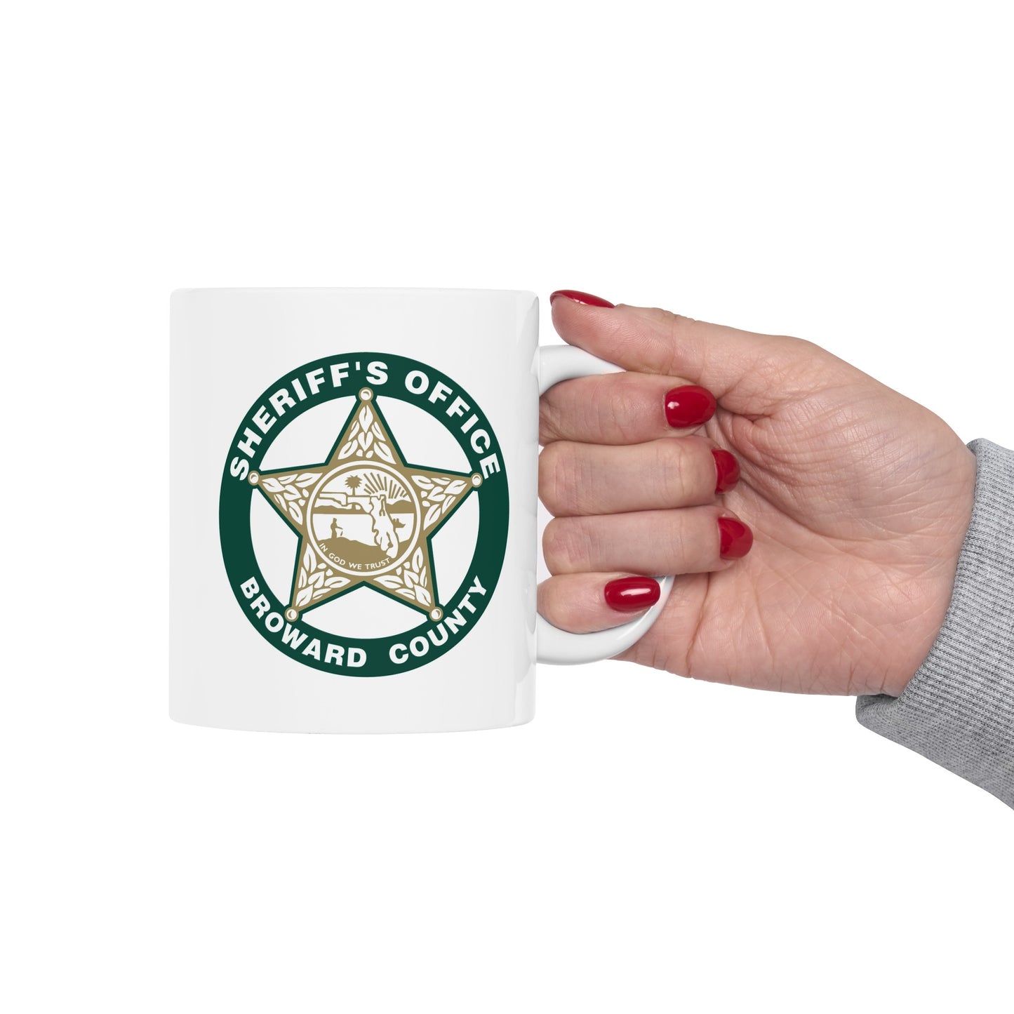 Broward County Sheriff Coffee Mug - Double Sided White Ceramic 11oz by TheGlassyLass.com
