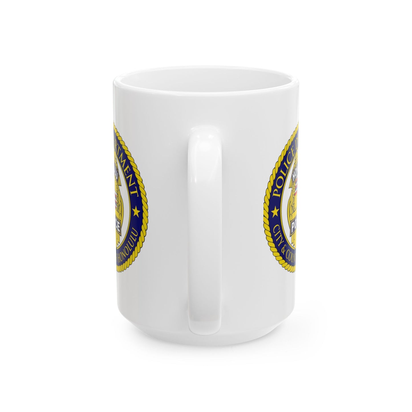 Honolulu Police Department Coffee Mug - Double Sided Print, White Ceramic, 15oz by TheGlassyLass.com