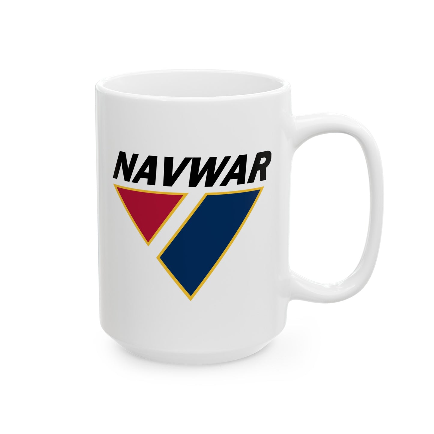 US Navy NAVWAR Coffee Mug - Double Sided Print White Ceramic 15oz by TheGlassyLass.com