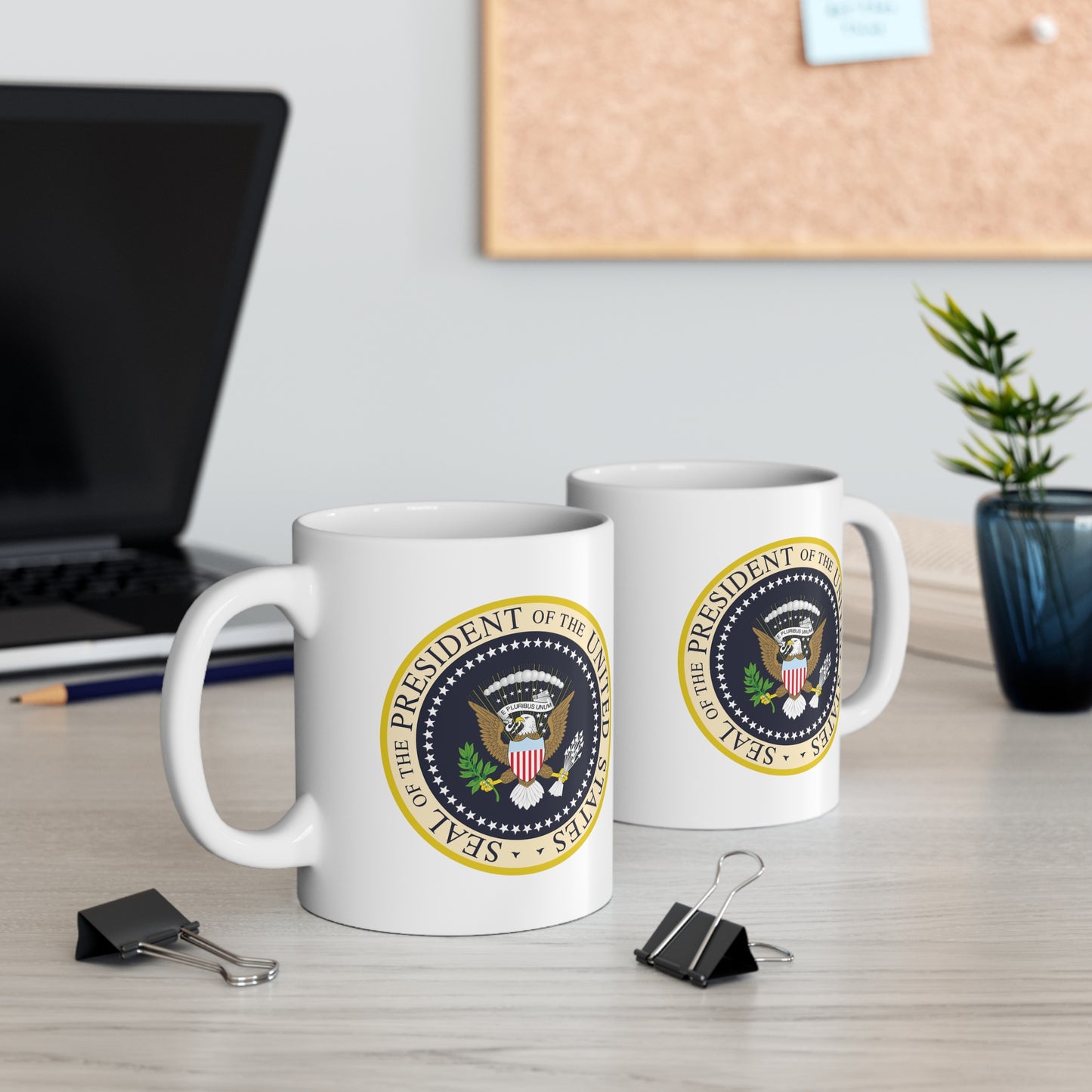 Presidential Seal Coffee Mug - Double Sided White Ceramic 11oz by TheGlassyLass.com