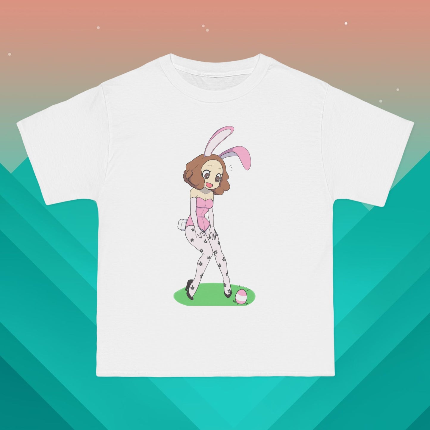 Easter Egg Hunt T-Shirt: (Hanes Beefy-T 100% Preshrunk Cotton Custom Printed by TheGlassyLass.com