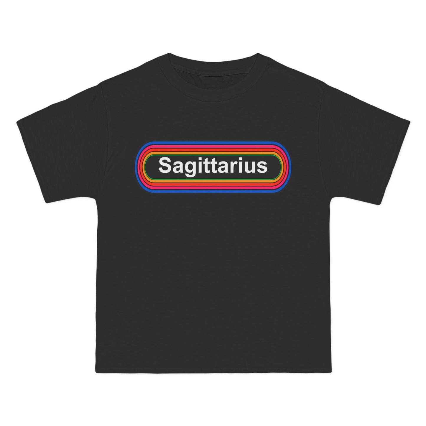 Sagittarius Zodiac T-Shirt: (Hanes Beefy-T 100% Preshrunk Cotton Custom Printed by TheGlassyLass.com