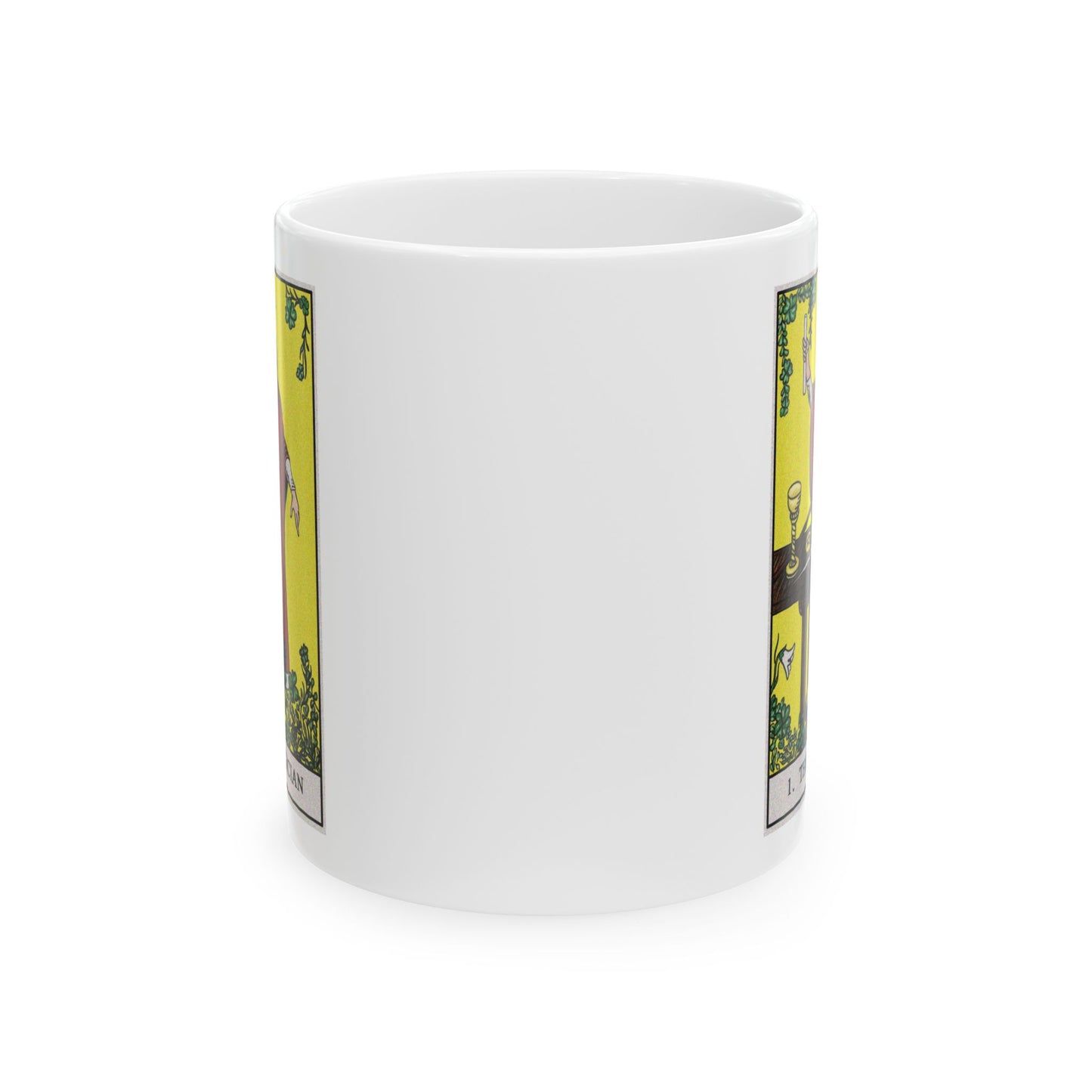 The Magician Tarot Card Coffee Mug - Double Sided Print, White Ceramic, 11oz by TheGlassyLass.com