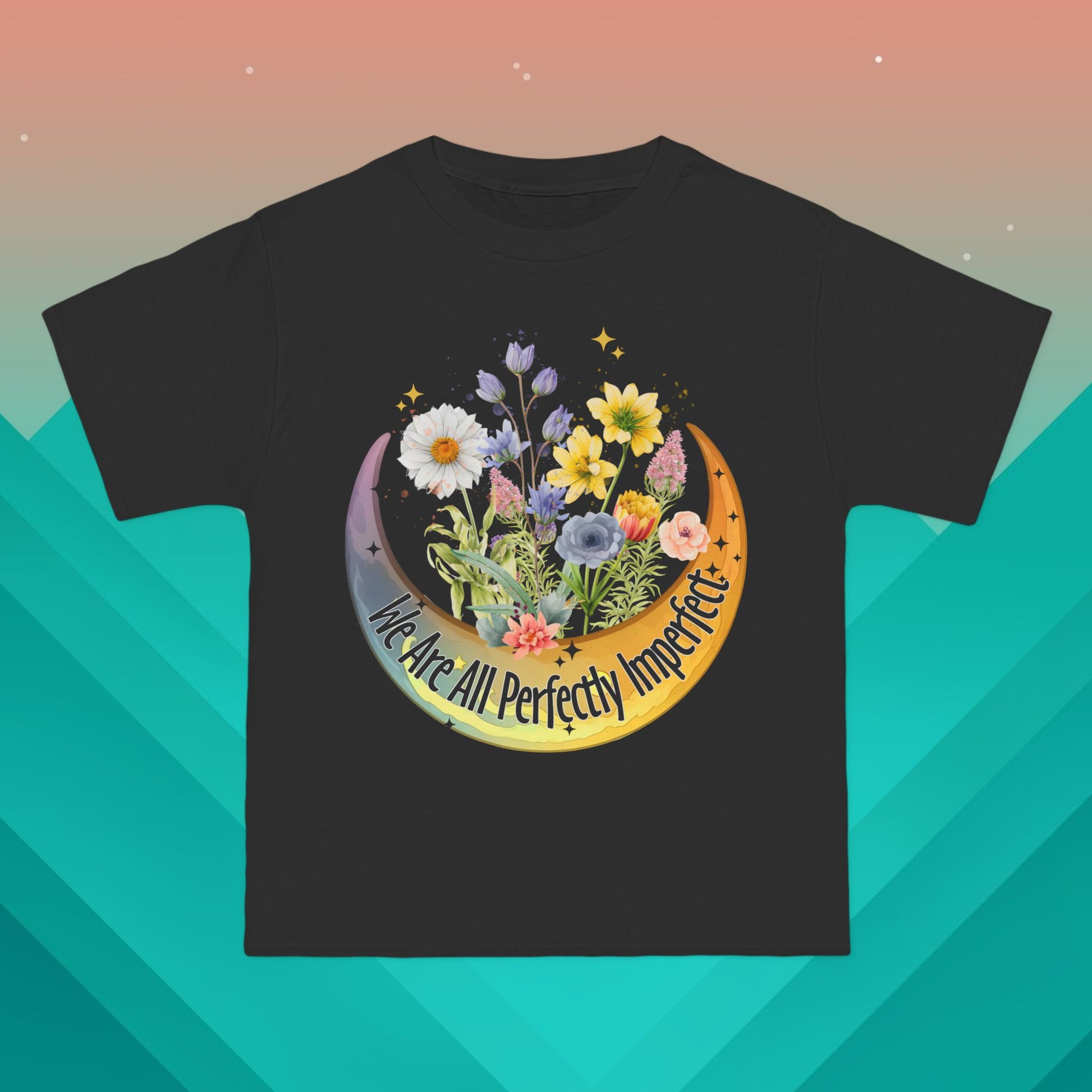 Perfectly Imperfect T-Shirt: (Hanes Beefy-T 100% Preshrunk Cotton Custom Printed by TheGlassyLass.com