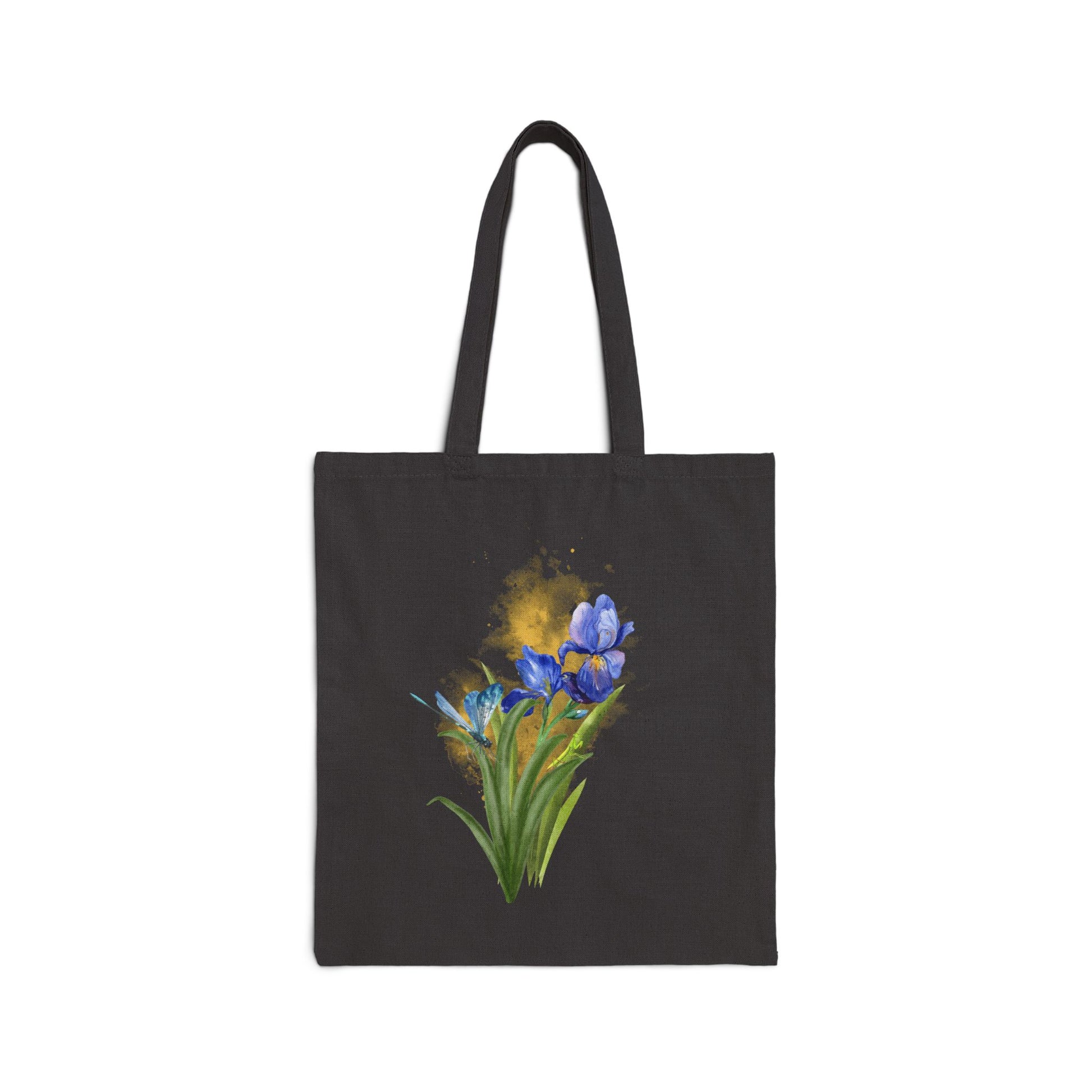 Iris and Insects Tote Bag - Heavyweight 100% Cotton Canvas by TheGlassyLass.com