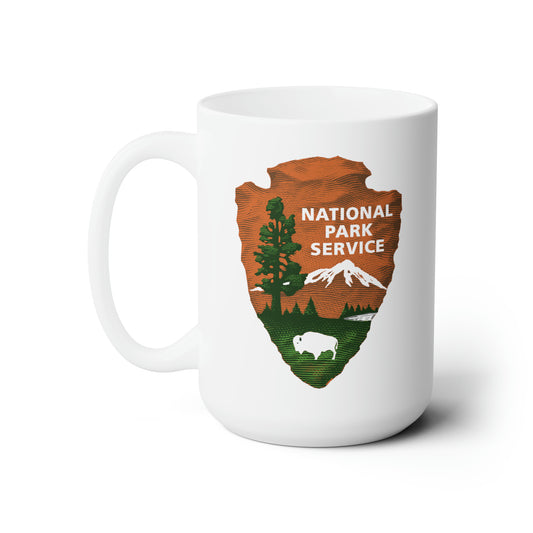 National Park Service Coffee Mugs - Double Sided White Ceramic 15oz by TheGlassyLass.com