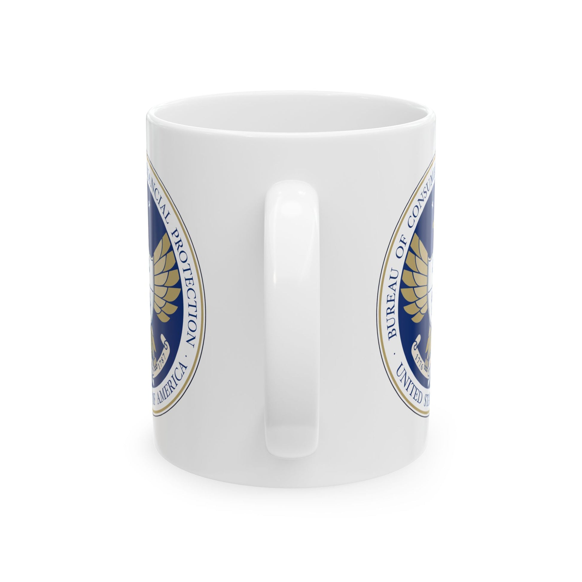 Consumer Financial Protection Bureau Seal Coffee Mug - Double Sided Print, White Ceramic, 11oz by TheGlassyLass.com