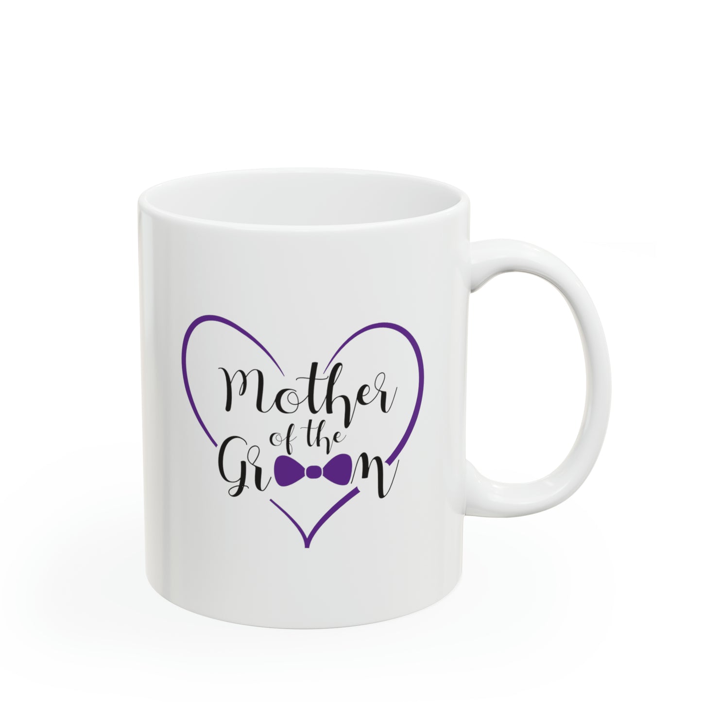 Mother of the Groom Coffee Mug - Double Sided 11oz White Ceramic by TheGlassyLass.com