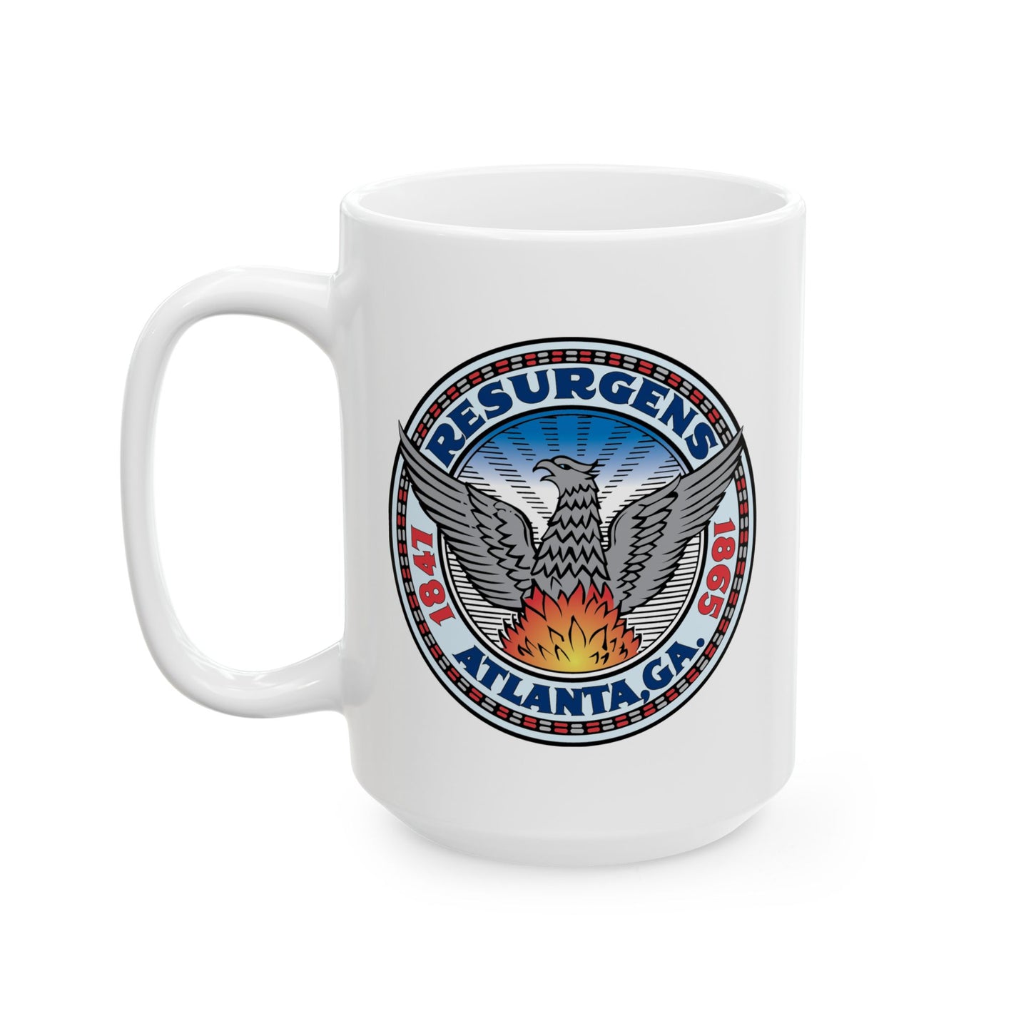 City of Atlanta Seal Coffee Mug - Double Sided Print, White Ceramic, 15oz by TheGlassyLass.com