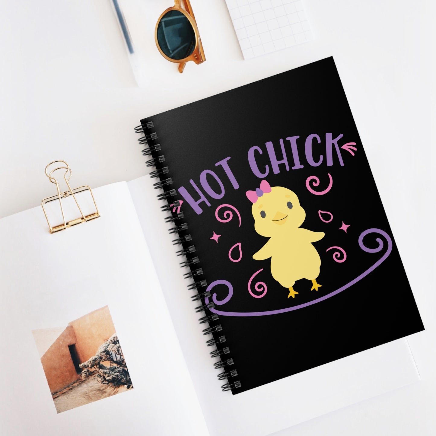 Hot Chick: Spiral Notebook - Log Books - Journals - Diaries - and More Custom Printed by TheGlassyLass